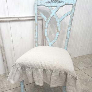 Zippered Cushion covers 3 sided ruffle for dining chair pads
