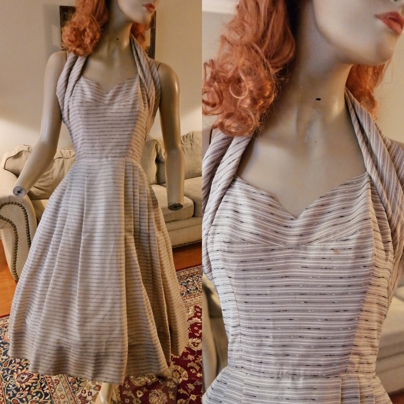 nude halter maxi dress