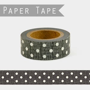 Black and white masking roll with peas - Nice decorative adhesive roll