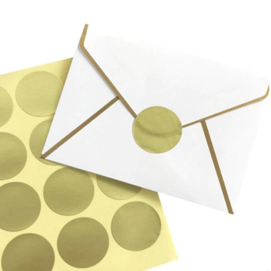 160 Small Round Golden Stickers Gold Stickers for Wedding - Etsy