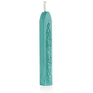 Bastone di ceralacca blu turchese - Cera per timbro di cera viride, verde tuchese per tampone di cera