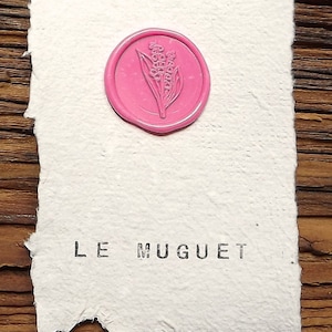 Joli sceau "muguet" pour cachet de cire muguet : baptême, communion, snailmail, journaling, mariage, déco, DIY, petit packaging...