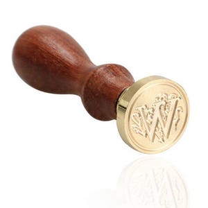 Sceau alphabet lettre W en majuscule pour cachet de cire monogramme