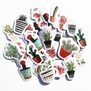45 autocollants cactus - Sticker cactus pour DIY, scrap, déco, cadeau...
