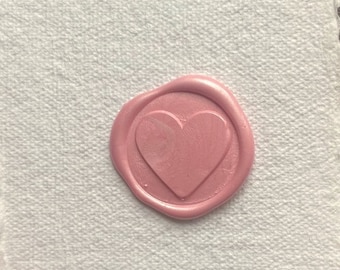 Joli sceau avec un coeur pour cachet de cire coeur : saint-valentin, snailmail, journaling, mariage, déco, DIY, petit packaging...