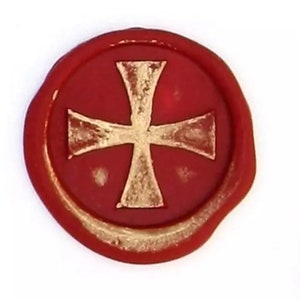 Grazioso sigillo delle Croci Templari fatto a mano in Europa: per il sigillo di ceralacca su un biglietto, una busta, un'idea regalo...