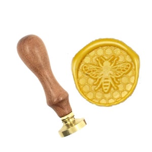 Sceau abeille pour cachet de cire avec une abeille - Sceau à cacheter pour cadeau gourmand, déco pot de miel...