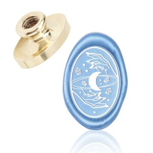 Sceau à cacheter ovale pour tampon de cire avec des cristaux, pour faire un tampon de cire sur un emballage, une carte fait main...