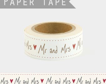 10m de masking tape pour un mariage  Jolie washi tape mariage Mr Mrs