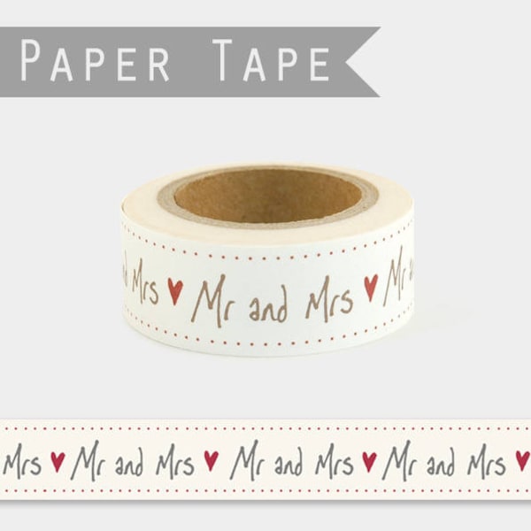 10m de masking tape pour un mariage  Jolie washi tape mariage Mr Mrs