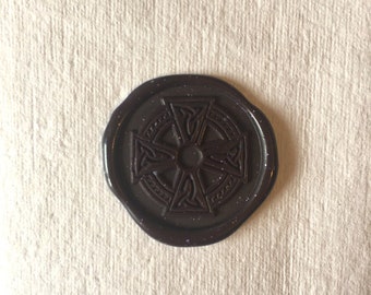 Pretty Celtic cross seal for Celtic wax seal on a craft creation, invitation, snailmail, postcrossing...