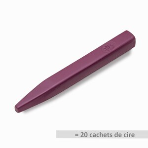 Grand bâtonnet de cire à cacheter mauve pour cachet de cire -  Baton cire mauve de grande qualité, odeur de miel = 20 sceaux