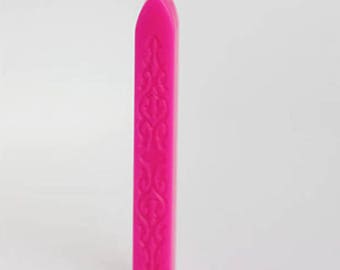 Bâtonnet de cire fluo rose pour cachet de cire - Baton de cire rose fluo