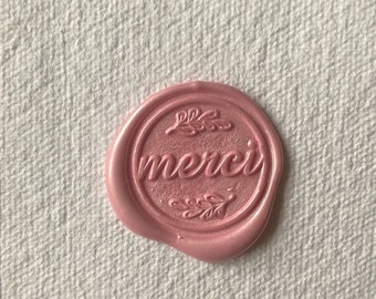 Bonito sello con un "gracias" por sello de cera gracias: snailmail, diario, boda, decoración, bricolaje, pequeño embalaje ...