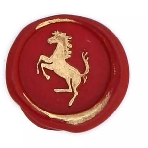 Joli sceau avec un cheval fait main en Europe : pour cachet de cire sur une carte, une enveloppe, idée cadeau...