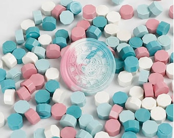 100 gránulos de cera en diferentes colores - Gránulos de cera para sellos de cera de colores en sobres, invitaciones, regalos...