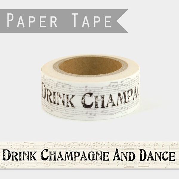 Rouleau masking tape Mariage - Washi tape adhesif noir et blanc