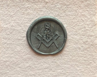 Nice seal "Freemason" for wax stamp Freemason with a compass: snailmail, journaling, wedding, decoration, DIY, small packaging ...