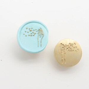 Sceau grains de magie, pour faire un joli tampon de cire sur une invitation d'anniversaire, un DIY, une correspondance...