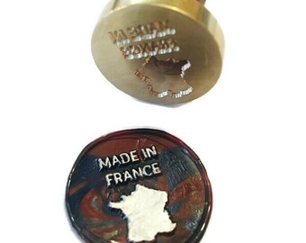 MADE IN FRANCE seal for artisanal wax stamp on packaging, a French creation...