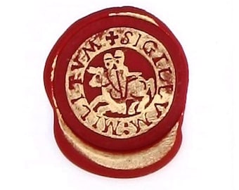 Pretty seal of the Knights Templar handmade in Europe: for wax seal on a card, an envelope, gift idea...