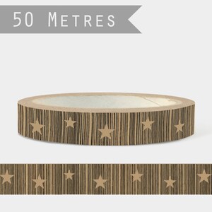 50m di nastro adesivo in carta larga e lunga! Nastro adesivo kraft con stelle, per packaging creativo, fai da te...