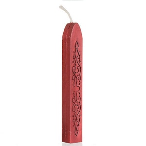 Bâtonnet de cire à cacheter rouge brillant