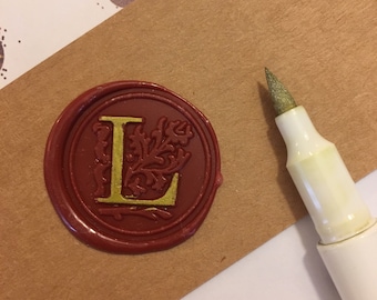 Gold felt for wax stamp - ACID FREE, gold wax stamp pen, DIY wax stamp