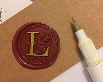 Fieltro dorado para sello de cera - SIN ÁCIDO, bolígrafo de sello de cera dorado, sello de cera DIY