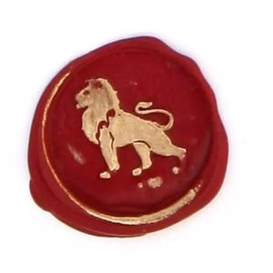 Joli sceau d'un lion fait main en Europe : pour cachet de cire LION sur une carte, une enveloppe, idée cadeau...