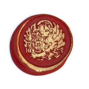 Joli sceau Lion Moeca fait main en Europe : pour cachet de cire sur une carte, une enveloppe, idée cadeau...