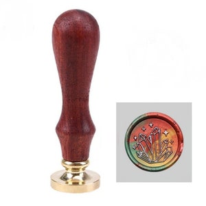 Bel sigillo per sigillo di cera con cristalli - Sigillo Cristux per imballaggio artigianale, busta, confezione regalo, decorazione ...