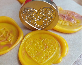 Seal with a heart for wax stamp wedding, decoration, invitation, letter ...