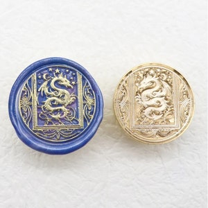 Siegel für Wachssiegel mit einem Drachen: Drachensiegel für fröhliche Post, Geschenkverpackung, Pappe, Korrespondenz, Schneckenpost ...