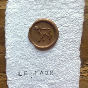 Joli sceau à cacheter avec un faon pour cachet de cire faon sur snailmail, enveloppe, journal, déco, DIY, petit packaging...