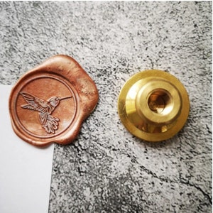Sceau à cire pour cachet de cire colibri - Sceau avec un colibri pour une enveloppe, une carte de voeux, enveloppe DIY...