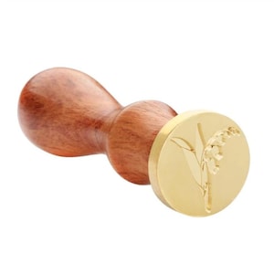 Sceau pour tampon de cire muguet - Sceau muguet pour faire un cachet de cire fête des mères, cadeau artisanal...