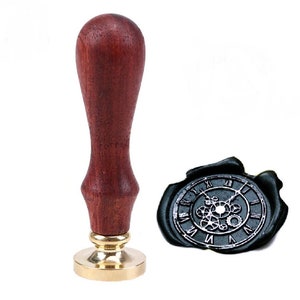Zegel met een klok voor ambachtelijke wasstempel - Wax stempel klok voor DIY creatie