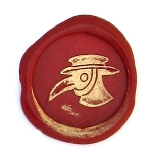 Joli sceau masque DOCTEUR DE PESTE fait main en Europe : pour cachet de cire sur une carte, une enveloppe, idée cadeau...