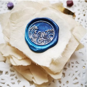 Sello para ondas sello de cera - Sello con ondas para invitación, carta, deco...