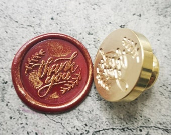 Seal for wax stamp "Thank you" - Seal thank you for Father's Day, gift, wedding, decoration...