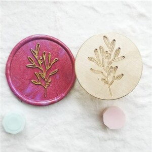 Joli sceau nature - Sceau pour cachet de cire nature sur enveloppe, déco diy, packaging fait main...