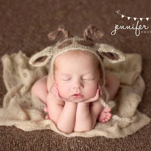 a little giraffe hat - luxury hat - newborn photo prop