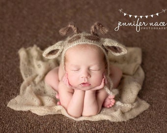 a little giraffe hat - luxury hat - newborn photo prop