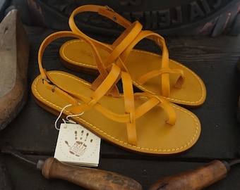 Women Franciscan sandals in leather and Vegetable tanned Leather