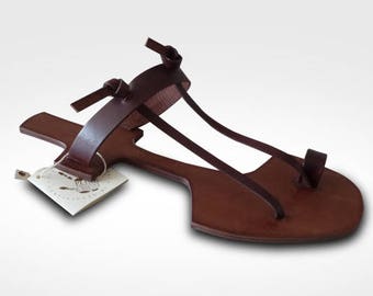 Sandales pieds nus faites à la main en cuir et cuir végétal fabriqué en Italie, tongs Sandales pour hommes, chaussures pieds nus Mario doni