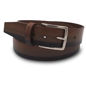 Men&#39;s leather belt Mario Doni, hand-colored artisan belt made in italy, gift for men, women&#39;s belt for personalized jeans, Groomsmen