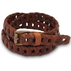 Handmade braided vegetable leather belt classic - Mario Doni