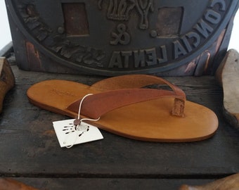 Handmade Men's Sandals in Vegetable-Tanned Leather and Genuine Leather