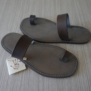 Men's Thong Sandals Vegetable Leather Handmade Mario Doni - Etsy